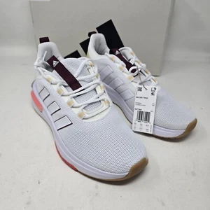 adidas Racer TR23 Running Shoes Cloudfoam Cloud White Red Women's Size 10 IG7344 - Picture 1 of 9