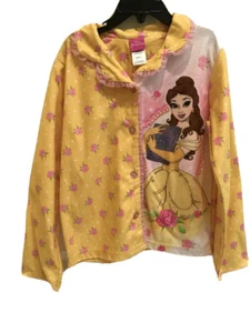 DISNEY CINDERELLA SLEEP FLANNEL SHIRT PJ'S NEW PRINCESS SIZE 8 - Picture 1 of 5