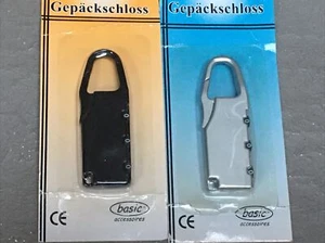 2 Stück Kofferschloss Zahlenschloss 3stellig stabiler Bügel Gepäcksicherung - Bild 1 von 3