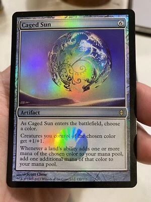 Caged Sun Foil Magic the Gathering MTG New Phyrexia NM Card Single - Image 1 of 4