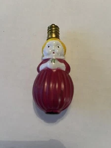 Vintage Painted Glass Lady Christmas C-7 Light - Picture 1 of 2
