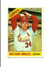 1966 TOPPS #243 Nelson Briles: St. Louis Cardinals: Pitcher: Baseball Card: MLB