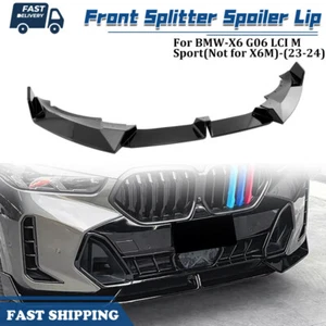 4 stage Gloss Black Front Splitter Spoiler Lip Kit Fits BMW X6 G06 M Sport 2024+ - Bild 1 von 13