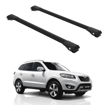 Roof Rack Cross Bars to Hyundai Santa Fe CM 2009-2012 Black Set 2 Pcs - Image 1 of 4