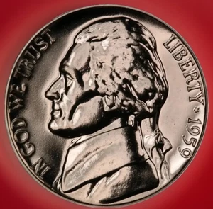 1959 Gem 5 Full Steps Proof Jefferson Nickel Beauties! FAST SHIPPING - Picture 1 of 5