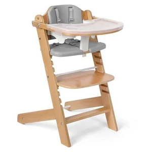 3-in-1 Convertible Natural Wooden High Chair for Babies & Toddlers 3-Tier - Picture 1 of 7