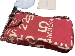 CHANEL Daisy Smartphone Chain Schultertasche rot Canvas gebraucht - Bild 1 von 5