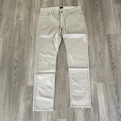 Pantalones rectos Brioni para hombre caqui algodón elástico teñido de prendas SN Meribel 38x34 Foto 1 de 4