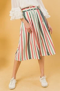 A Woven Midi Skirt - Picture 1 of 4