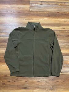 Vintage Y2K Starter Green Full zip Fleece Track Jacket Size Medium - Picture 1 of 5
