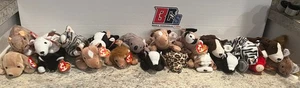 Ty Beanie Babies Lay Down Animal Bear Lot of 20 (Most Have Tags) - Picture 1 of 3