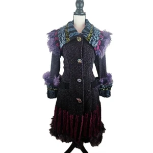 Abrigo suéter Lee Anderson para mujer talla S cuello de piel arte para usar - Imagen 1 de 11