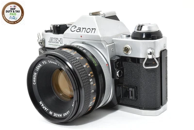 [Mint] Canon AE-1 Program Film Camera New FD 50mm F/1.8 Lens From JAPAN - Image 1 of 4