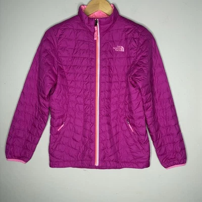 Chaqueta acolchada acolchada rosa grande 14/16 THE NORTH FACE para niñas cremallera completa CSG4 Foto 1 de 4
