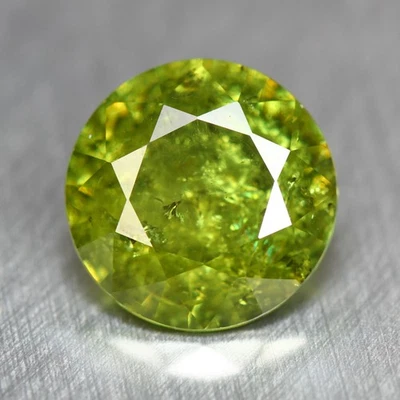 4.92 Cts_Great Horsetail_Round Cut_100 % Natural Green Demantoid Garnet_Namibia - Image 1 of 4