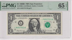 Fr 1905-L 1969B $1 FRN L84517311B PMG 65EPQ GEM CU SAN FRANCISCO 1969-B - Picture 1 of 2