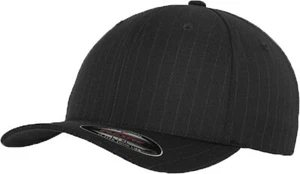 Tiras de aguja retro "PINSTRIPE CLASSIC" FLEXFIT Baseball CAP negro Rockabilly - Imagen 1 de 2