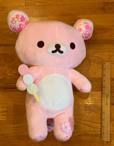 Rilakkuma Cherry Blossom Sakura With Ice Cream Korilakkuma Plush SanX Round1 NWT - Picture 1 of 3