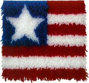 WonderArt 12 x 12 American Flag Latch Hook Kit 426174 NIB - Picture 1 of 1