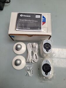 (2) Brand New Swann 1080p Smart Security WIFI RECHARGEABLE Cameras SWWHD-INTCAM