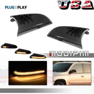 2x Smoked Amber LED Turn Signal Lights for Chevrolet Trailblazer GMC Envoy Buick - Picture 1 of 9