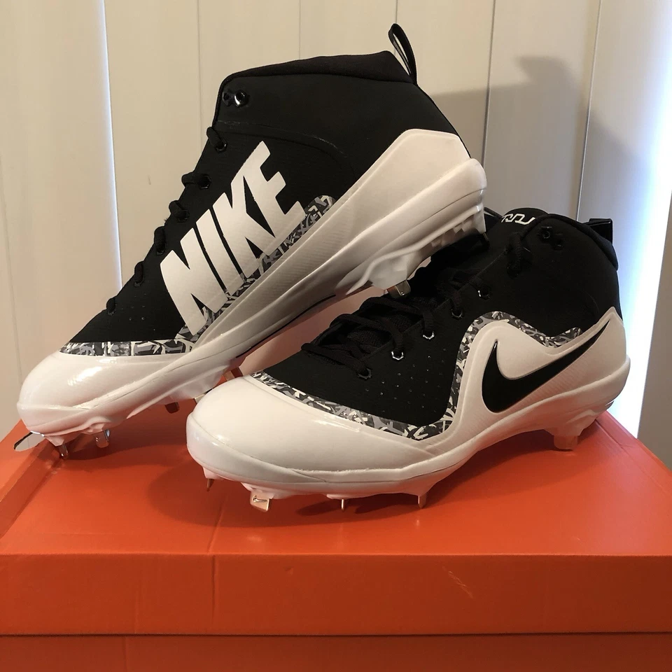 Men's Nike Force 917920-001 Air Trout 4 Pro Metal Mid Baseball Cleats Size 9