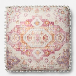 JOANNA & CHIP GAINES "FIXER UPPER" KISSEN MAGNOLIA FARMS 26x26 PINKS Weiß Neu - Bild 1 von 3