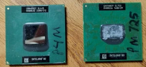 Lot of 2 Intel Pentium M Processors SL7EG 1.6ghz 2M & SL6J5 2.2ghz 512K READ - Picture 1 of 4