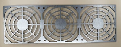 AlphaCool 3x120 fan water cooling radiator grill stainless steel New - Image 1 of 4