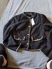 Lipsy  Jacket   8 Black  Gold And White  Trim  New With  Tags 