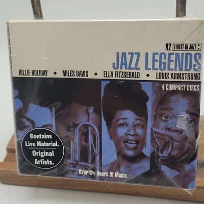 Brand New Sealed Jazz Legends 4-CD Box Set Legends Billie Holiday Miles Davis Foto 1 de 4