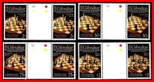 Échecs Gutter (Notre Choix) Paires MNH Fv £6.14 / Cv $19.50 De Gibraltar 2012 - Photo 1/1