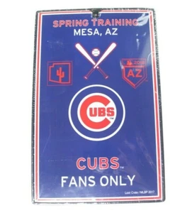 CHICAGO CUBS MLB Sports Crate Spring Training Mesa AZ Wall/Door Metal Tin Sign - Picture 1 of 6