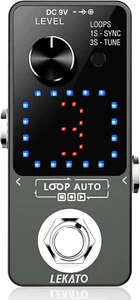 LEKATO GUITAR LOOPER PEDAL SYNC & Tuner Function Triple Effects - Picture 1 of 12