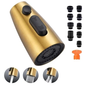 Cabezal de grifo de cocina de 1/2 pulgada con 3 modos de pulverización con 9 adaptadores para grifo de fregadero de cocina - Imagen 1 de 43