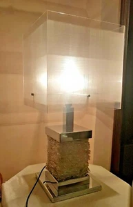 ROMEO REGA VINTAGE TABLE LAMP PLEXIGLASS  .DESIGN 1970  - Photo 1/6