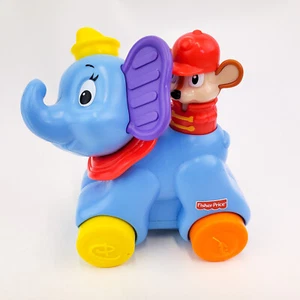 Fisher Price Dumbo Timothy Q Mouse Rollin Tunes Baby Toy Disney 2012 FLAW - Picture 1 of 16