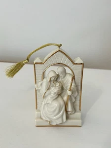 Lenox Krippe Heilige Familie 4" Porzellan Weihnachtsschmuck Maria Josef Jesus - Bild 1 von 10