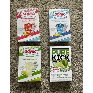 Sonic Drink Mix Singles To Go! Zero Sugar Cherry Limeade Ocean Water Limeade - Picture 1 of 7