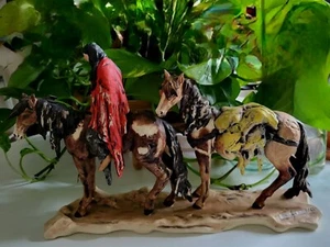 1980s GOEBEL CHILDREN OF DEGRAZIA NATIVE INDIGENOUS ALONE MAN ON HORSE LIMITED - Picture 1 of 15