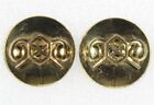U.S. Army Enlisted Collar Pin set: - Chemical Corps (domed, gilt,c/b)