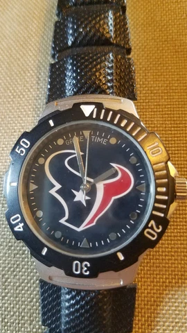 Houston Texans Watch, Used,  Mens, Stainless Steel, Diver  Style Watch Cover