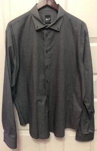 William Rast Mens Slim Fit Long Sleeve Black Checkered Button Up Shirt XL - Picture 1 of 9