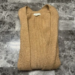 Christian Siriano Cardigan Maglia Maglione Cammello Marrone Beige Donna Taglia XS - Foto 1 di 5