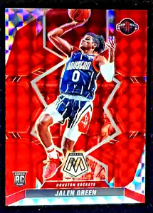 2021-22 Panini Mosaic JALEN GREEN Red Prizm Rookie Refractor RC Mint Clean #206 - Picture 1 of 6
