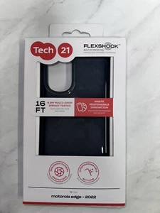 NEW Tech21 FlexShock Protective Case Motorola Edge 2022 - Smoky Black - Photo 1 sur 2