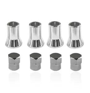4 Sets TR413 Chrome Car Truck Tire Wheel Tyre Valve Stem Hex Caps Sleeve Cover - Picture 1 of 9