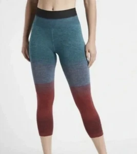 Athleta Relay Capri Leggings High Waist Damen XL Ombre Activewear Blau Rot - Bild 1 von 5