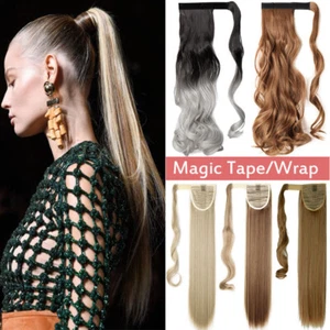 Ombre Pferdeschwanz lang 17-26" Wrap Around Haarverlängerung elegant DICK Pferdeschwanz LC - Bild 1 von 38