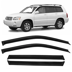 Sun/Rain Guard Tape-On Window Visors For 01-07 Toyota Highlander - Picture 1 of 16